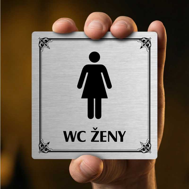 WC ženy, 80x80mm, bílá, Nebraska